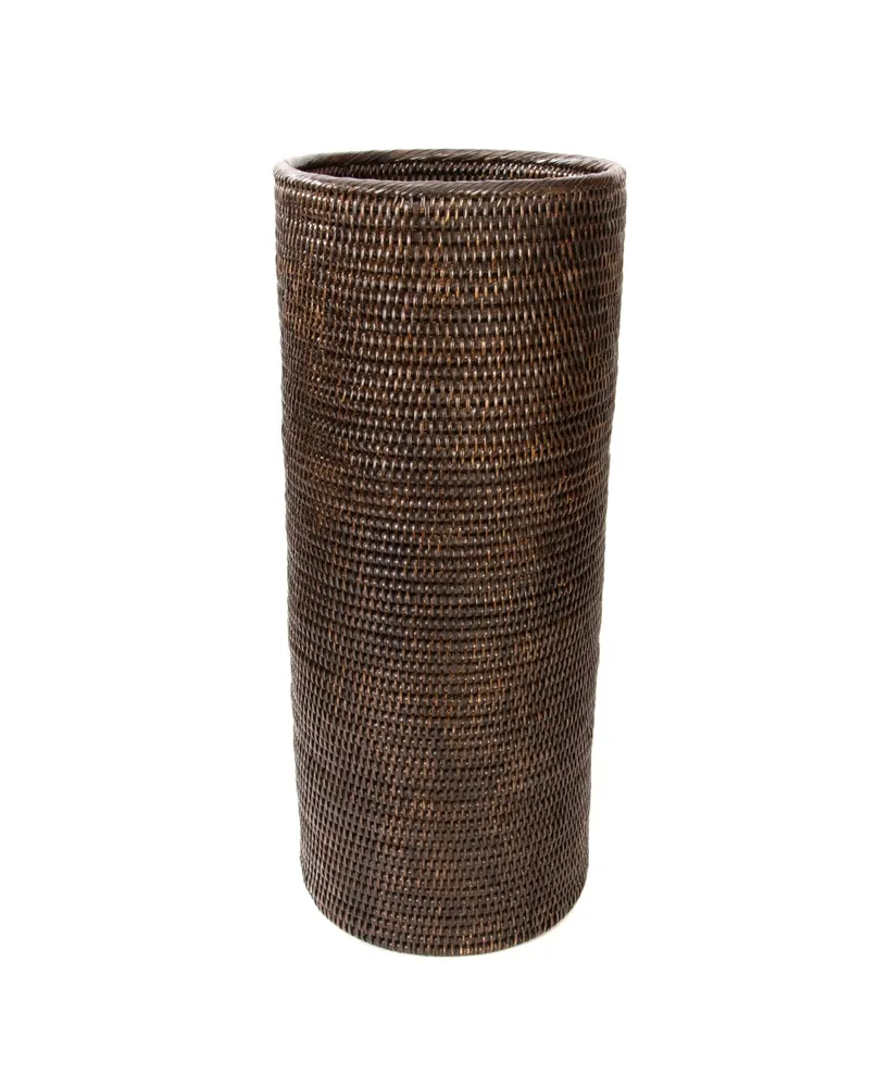 Artifacts Rattan Round Flat Tray - Honey Brown