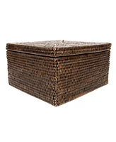 Artifacts Rattan Storage Box with Lid Letter File