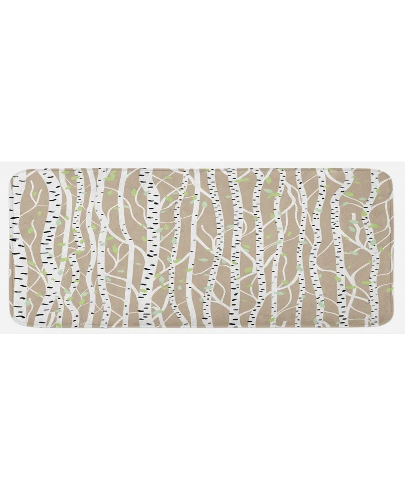 Ambesonne Birch Tree Kitchen Mat