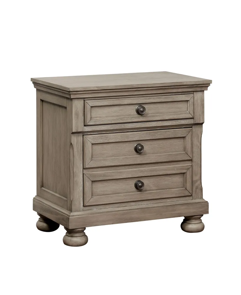 Furniture of America Cider 3 Drawer Nightstand