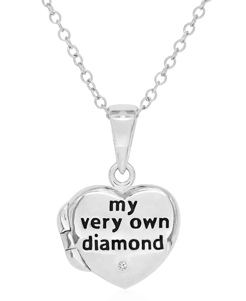 My Very Own Diamond Children's Diamond Accent Locket in Sterling Silver