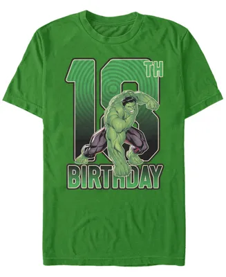 Fifth Sun Men's Marvel Hulk Smash 18th Birthday Short Sleeve T-Shirt