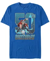 Fifth Sun Men's Marvel Thor 50th Birthday Short Sleeve T-Shirt