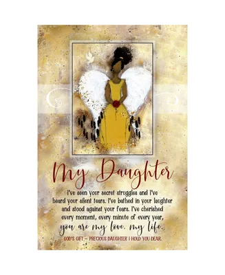 Dexsa My Daughter Whispers of the Heart Wood Plaque with Hanger and Easel, 6" x 9"