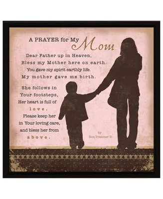 Dexsa Prayer My Mom Wood Frame Plaque with Easel, 7.5" x 7.5"