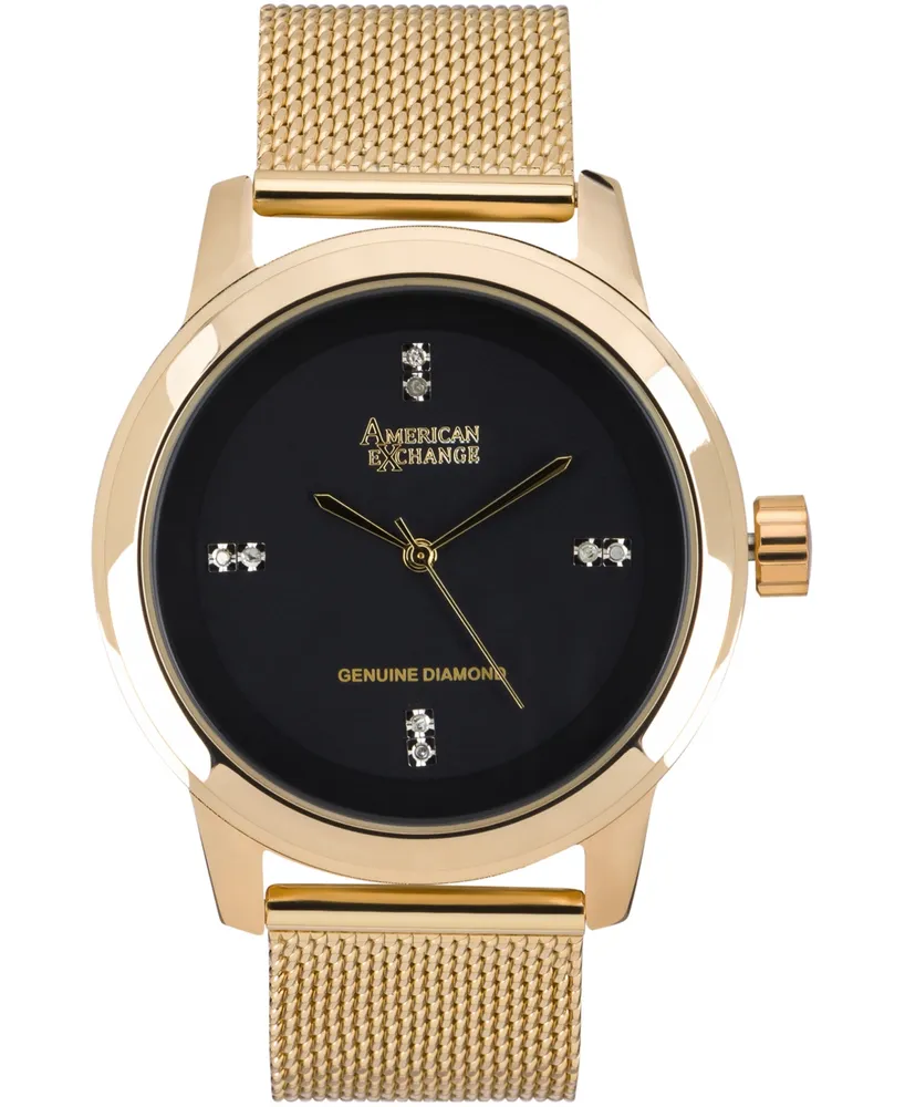 American Exchange Men's Genuine Diamond Collection Watch, 44mm