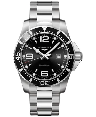 Longines Men's Swiss HydroConquest Stainless Steel Bracelet Watch 44mm L38404566