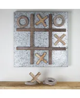 American Art Decor Magnetic Tic Tac Toe Wood Game Board