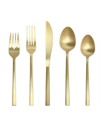 Fortessa Arezzo Brushed Gold 20pc Flatware Set