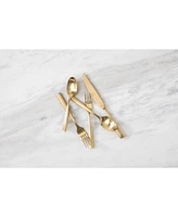 Fortessa Lucca Faceted Brushed Gold 5pc Place Setting