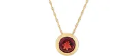 Rhodolite Garnet Bezel 18" Pendant Necklace (1-1/2 ct. t.w.) in 14k Gold