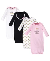 Hudson Baby Baby Girls Cotton Gowns, Princess, 0-6 Months