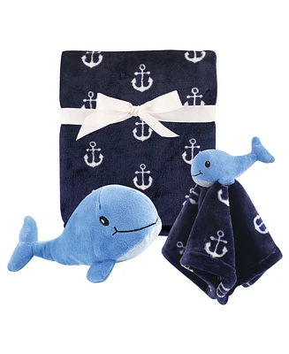 Hudson Baby Plush 2-Blanket and Plush Toy Set