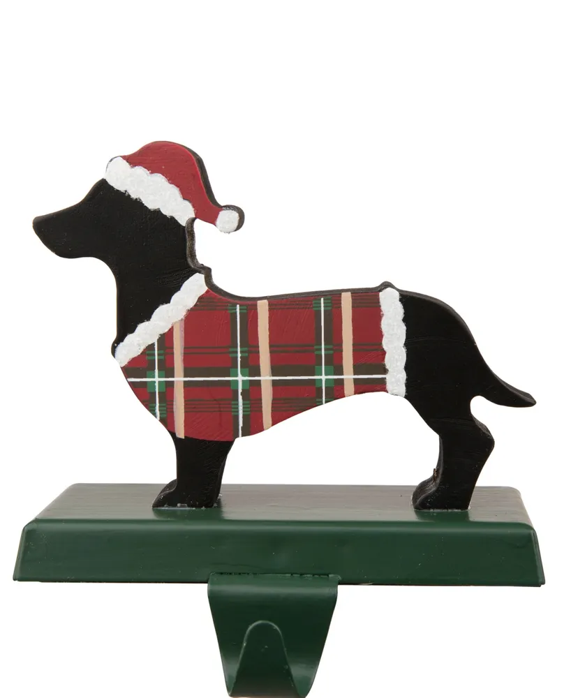 Glitzhome Wooden, Metal Dachhound Stocking Holder