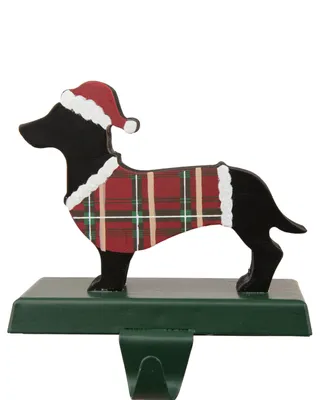 Glitzhome Wooden, Metal Dachhound Stocking Holder