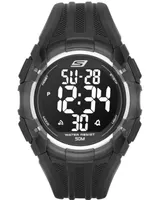Skechers Men's El Porto Digital Polyurethane Strap Watch 45.5mm