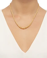 Graduated Rope Link 18" Chain Necklace (3mm - 6.25MM) in 14k Gold