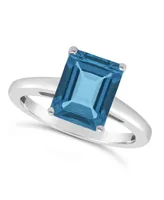 London Blue Topaz (4 ct. t.w.) Ring Sterling Silver