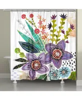 Laural Home Violet Blooms Shower Curtain