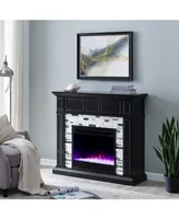 Southern Enterprises Lysander Marble Color Changing Electric Fireplace