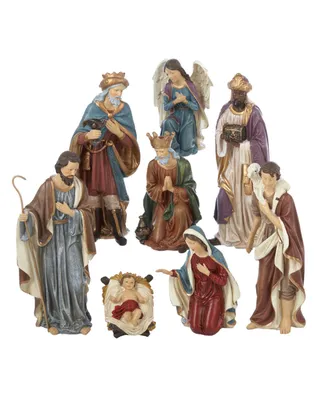 Kurt Adler 9-Inch Resin Nativity Set of 8 Pieces