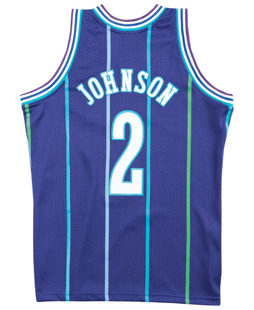 Mitchell & Ness Men's Larry Johnson Charlotte Hornets Hardwood Classic Swingman Jersey