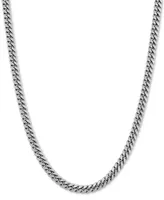 Cuban Link 24" Chain Necklace in Sterling Silver