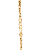 Rope Link 22" Chain Necklace in 18k Gold-Plated Sterling Silver