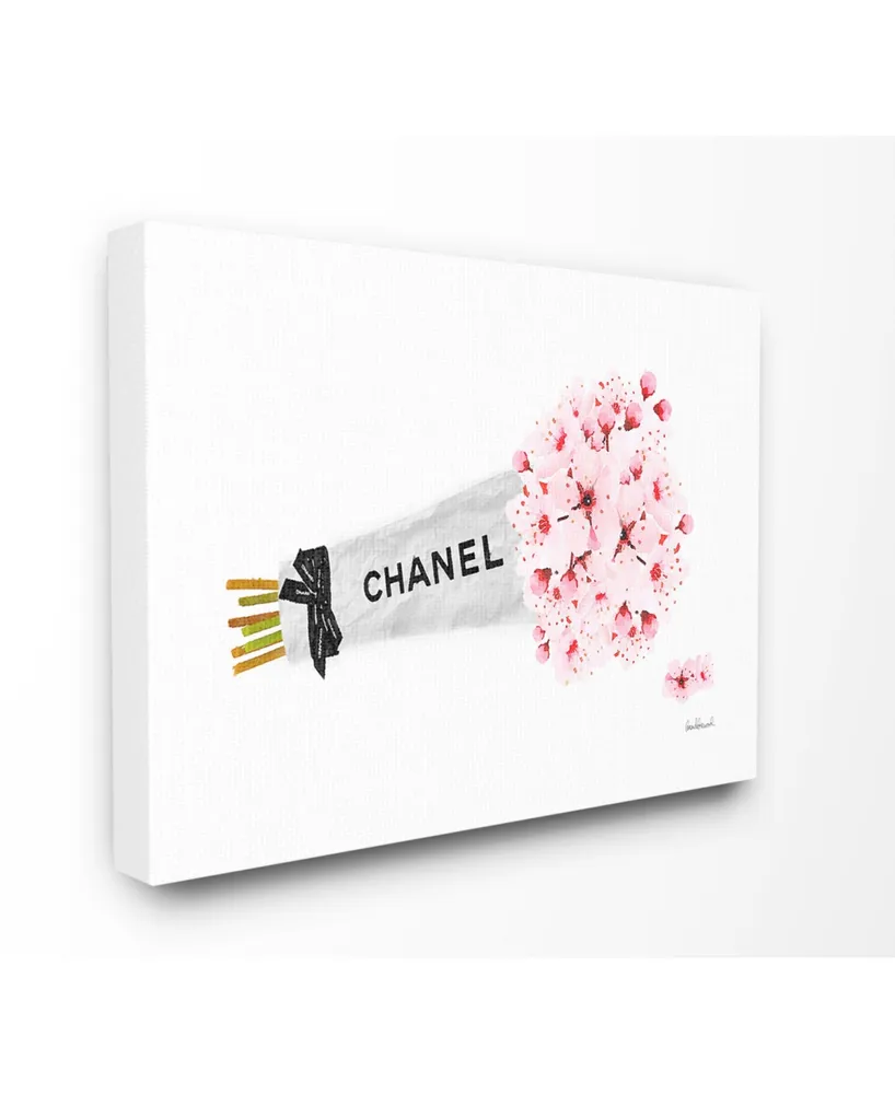 Stupell Industries Fashion Chanel Wrapped Cherry Blossoms Canvas Wall Art, 16" L x 20" H