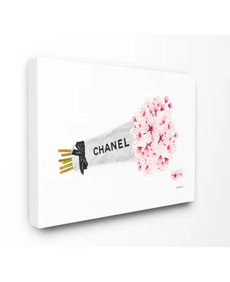 Stupell Industries Fashion Chanel Wrapped Cherry Blossoms Canvas Wall Art, 16" L x 20" H