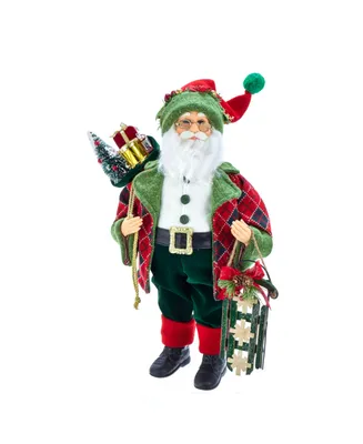 Kurt Adler 18-Inch Kringle Klaus Red and Green Santa and Gifts