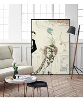 Giant Art 32" x 24" Arte Deco Fashion Ii Art Block Framed Canvas