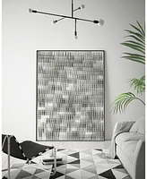 Giant Art 32" x 24" Woven Reeds Iii Art Block Framed Canvas