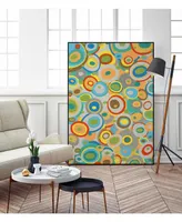 Giant Art 40" x 30" Overlapping Ovals I Art Block Framed Canvas