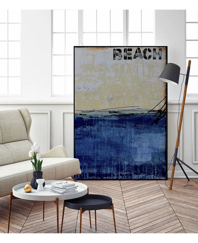Giant Art 28" x 22" Beach 45 Ii Art Block Framed Canvas