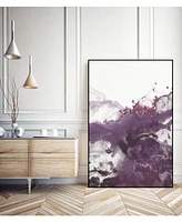 Giant Art 20" x 16" Wave Iv Art Block Framed Canvas