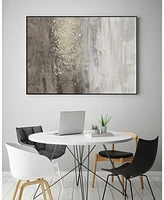 Giant Art 36" x 24" Glitter Rain Ii Art Block Framed Canvas