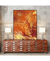 Giant Art 14" x 11" Nomadic Blaze Iii Art Block Framed Canvas