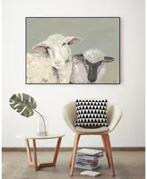 Giant Art 40" x 30" Sweet Lambs I Art Block Framed Canvas