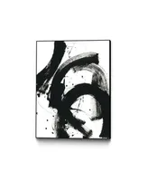 Giant Art 40" x 30" Onyx Gesture Ii Art Block Framed Canvas