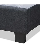 Ansa Fabric Headboard Platform Queen Bed