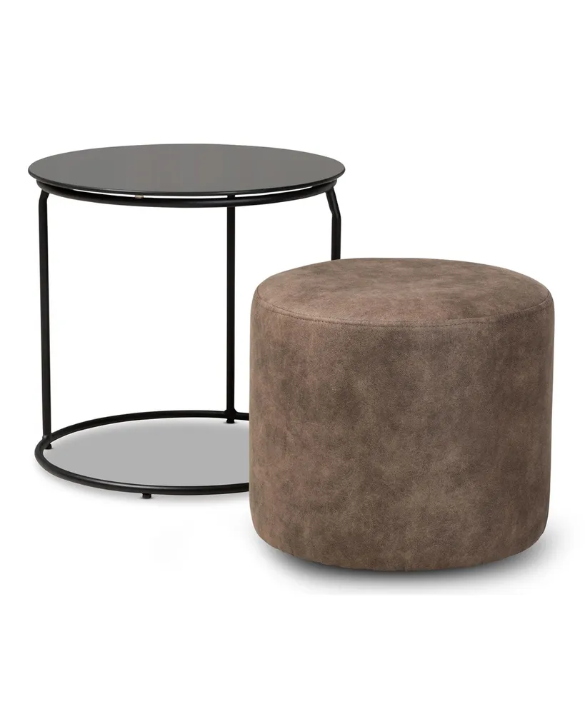 Kira Ottoman & End Table Set