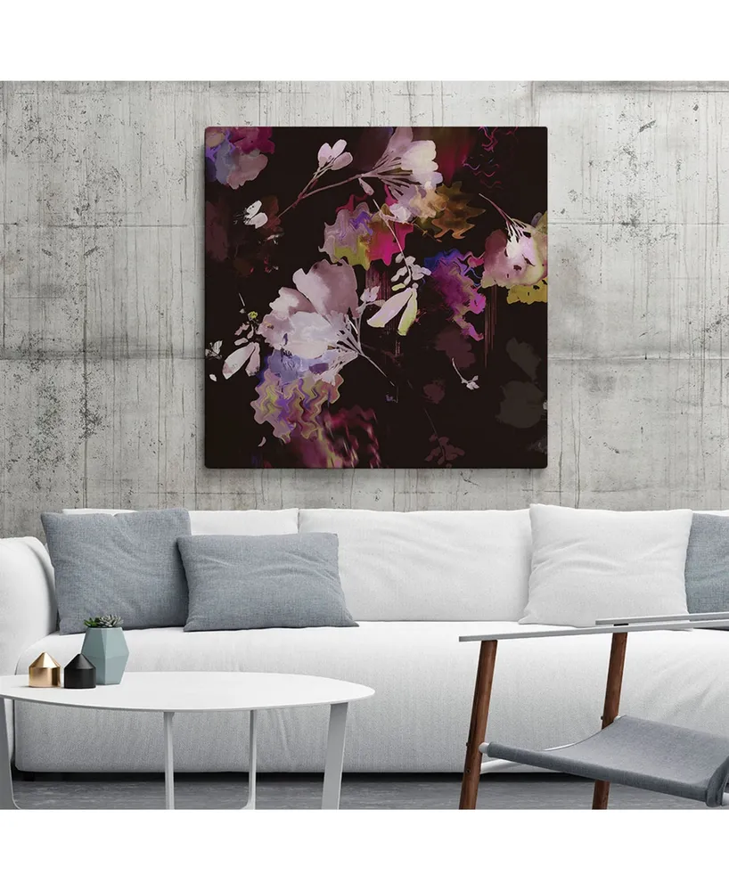 Giant Art 30" x 30" Glitchy Floral Iv Museum Mounted Canvas Print