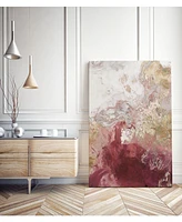 Giant Art 14" x 11" Ocean Splash Ii Crimson Version Museum Mounted Canvas Print