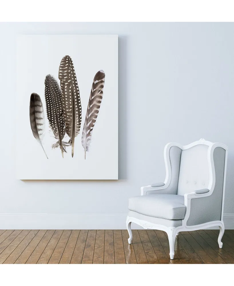 Giant Art 28" x 22" Feathers Ii Museum Mounted Canvas Print