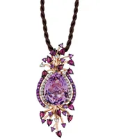 Le Vian Crazy Collection Multi-Stone Cord Pendant Necklace in 14k Strawberry Rose Gold (18 ct. t.w.)