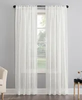 No. 918 Tamaryn Embroidered Trellis Sheer Rod Pocket Curtain Panel