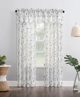 Delia Embroidered Floral Sheer Curtain Collection