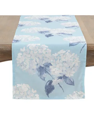 Saro Lifestyle Hydrangea Garden Table Runner