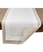 Saro Lifestyle Double Layer Table Runner with Thick Border Design